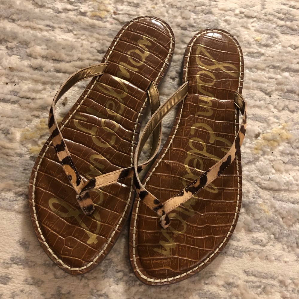 Cheetah Leather Sandals By Sam Edelman